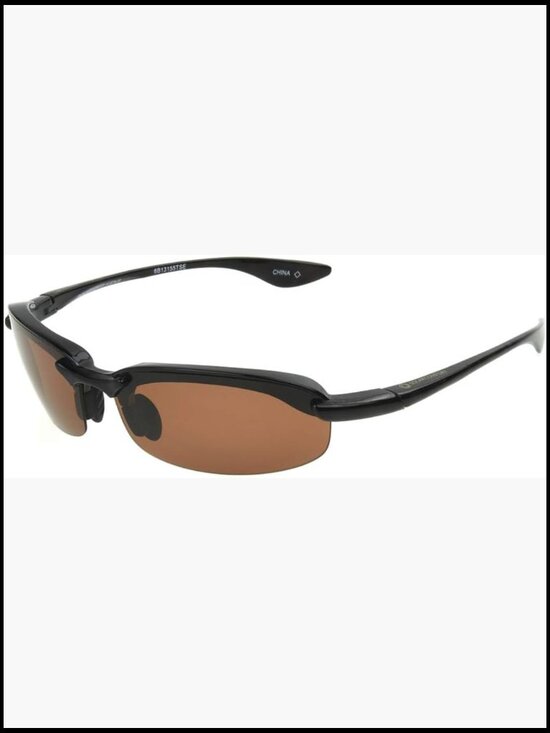 Polarized Sport Sunglasses with Wrap Around Design, Tortoise Frame